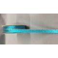 Luster Ribbon Turquoise/Gold Edge 3/8" 25y.